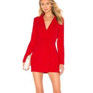 NWT superdown Joan Belted Blazer Dress in Red